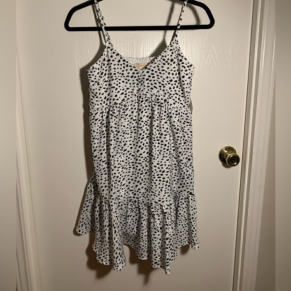 Altar’d State NWT white with black dots thin strap dress Size XS